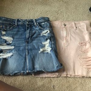 American eagle jean skirts size 4 barely worn